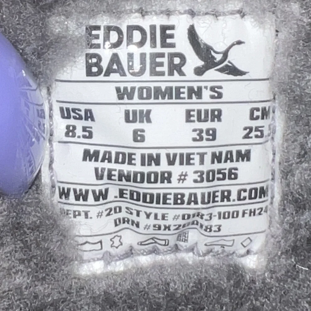 EDDIE BAUER Rainier Waterproof Mid Boots Women's Size 8.5 Vibram Soul Hiking‎